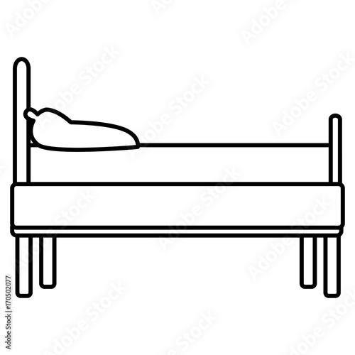 Bed room interior icon vector illustration graphic design