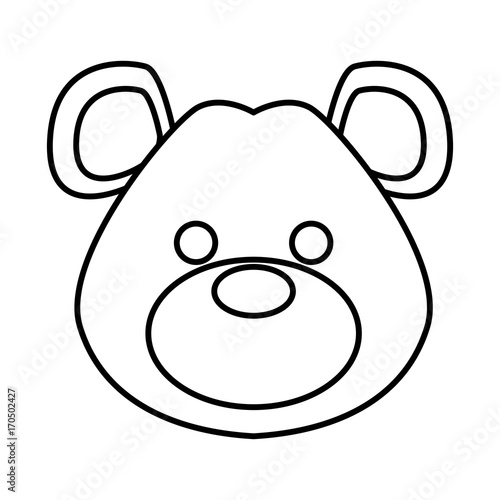 Cute teddy bear icon vector illustration graphic design