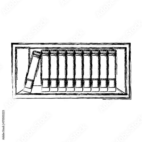Shelf with books icon vector illustration graphic design