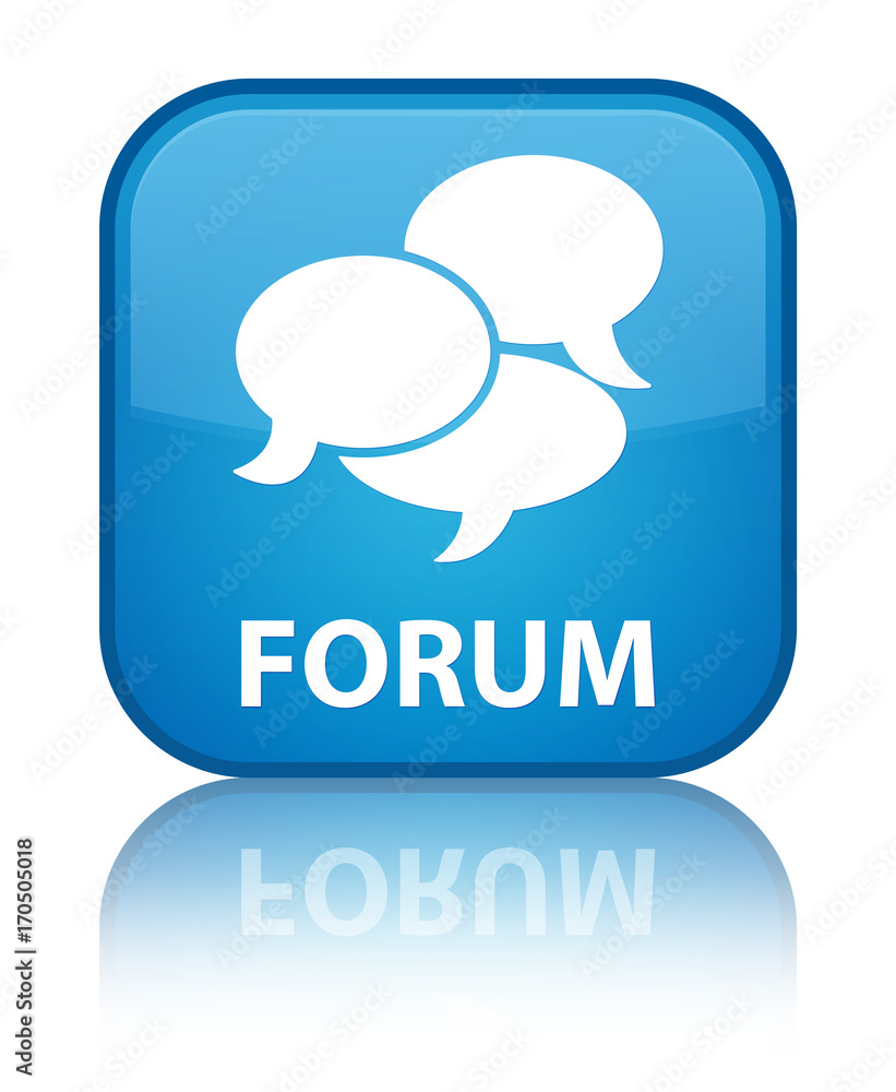 Forum (comments icon) special cyan blue square button Forum (comments icon) special cyan blue square button