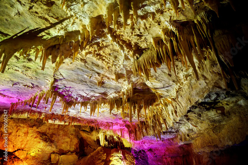 Insides of Kumistavi cave, known as Prometheus cave, one of Georgia’s natural wonders