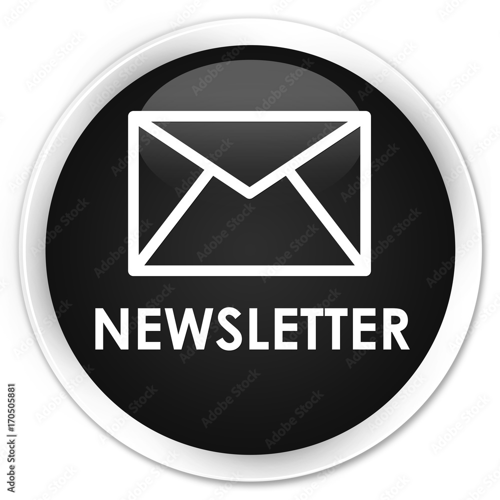 Newsletter premium black round button Newsletter premium black round button