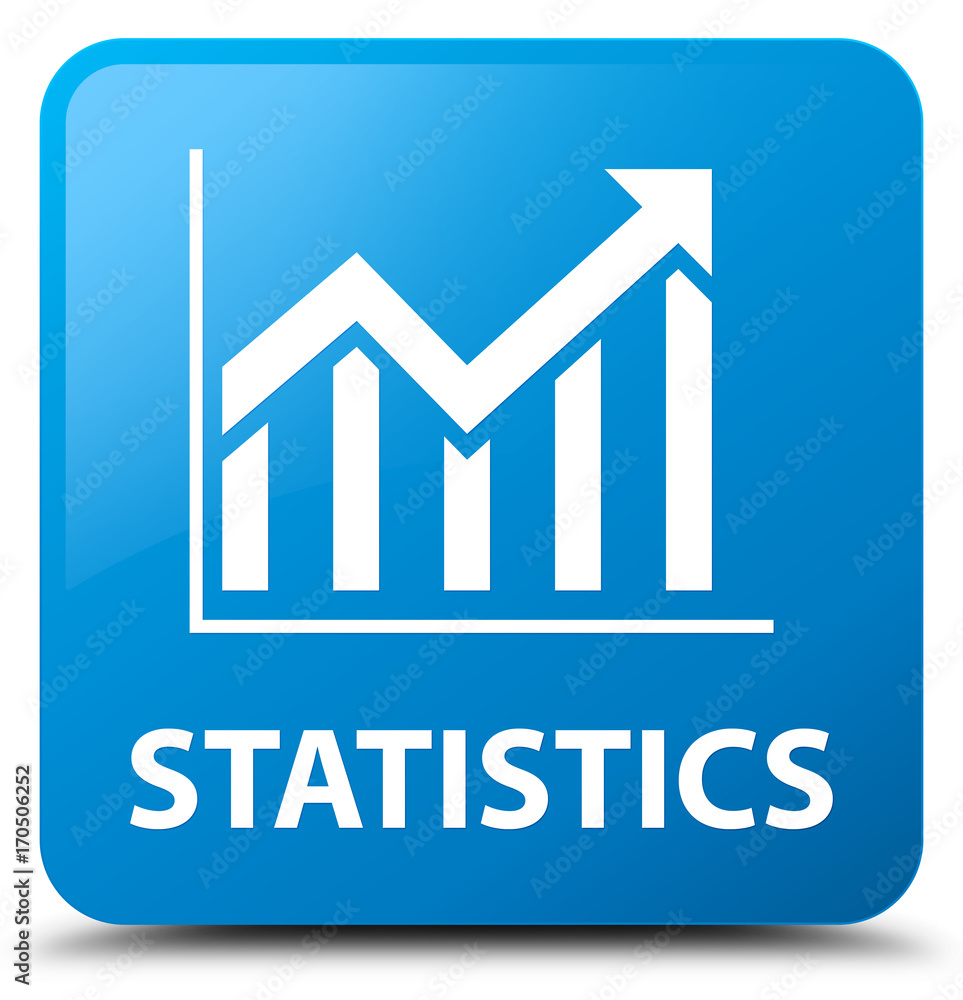 Statistics cyan blue square button Statistics cyan blue square button