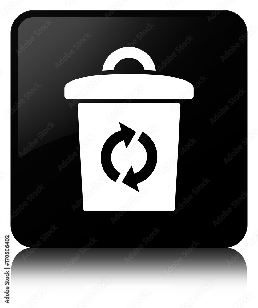 Trash icon black square button Trash icon black square button