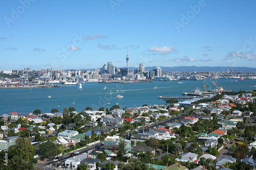 Auckland Harbour Skyline, New Zealand