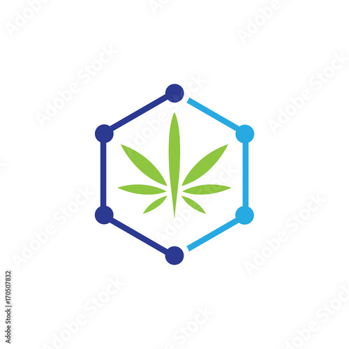 cannabis therapy medical and healthcare Logo