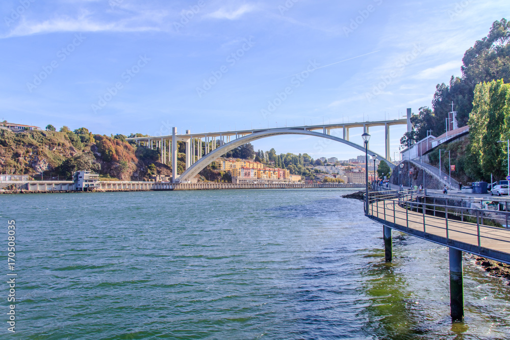 Naklejka premium Vista da Ponte da Arrábida no Porto