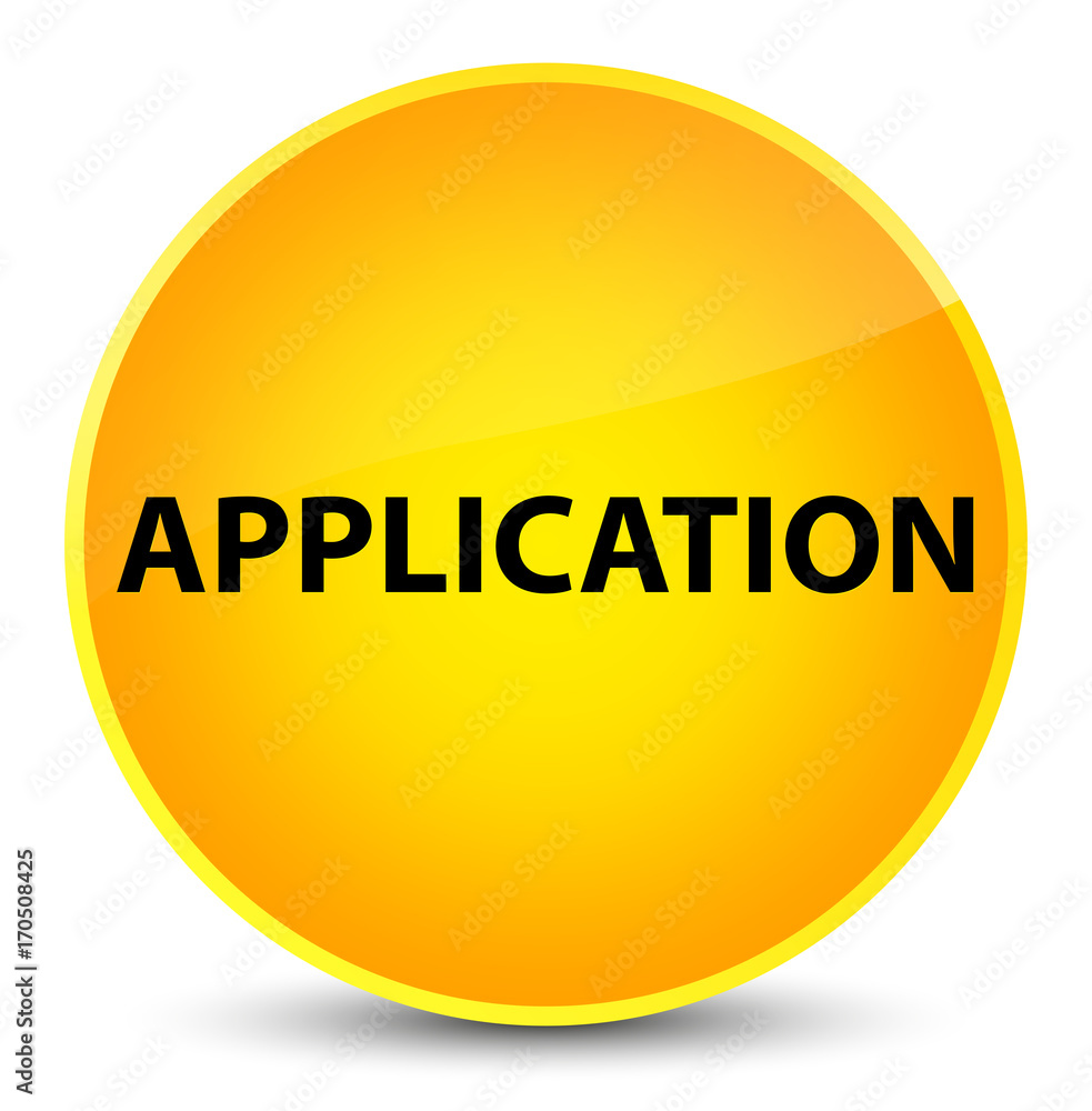 Application elegant yellow round button Application elegant yellow round button