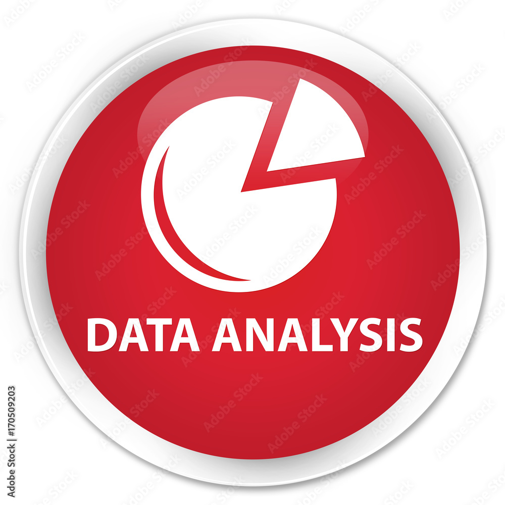 Data analysis (graph icon) premium red round button Data analysis (graph icon) premium red round button