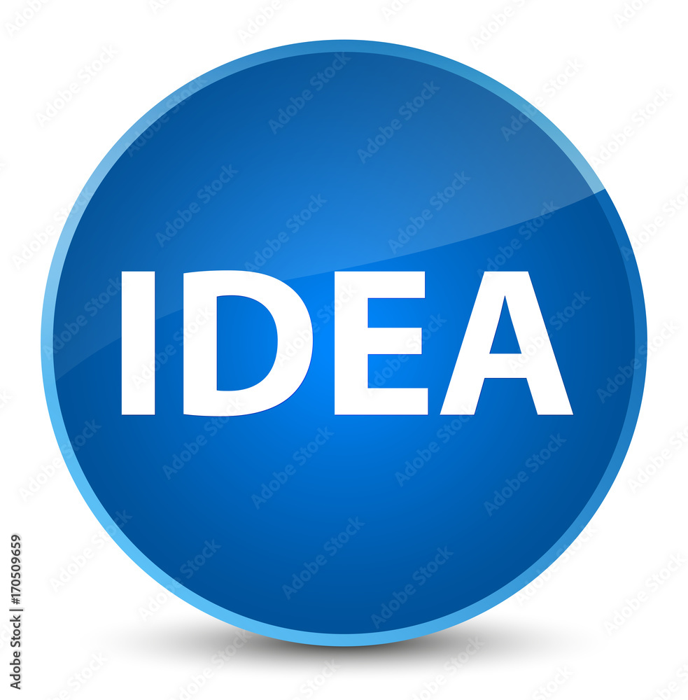 Idea elegant blue round button Idea elegant blue round button