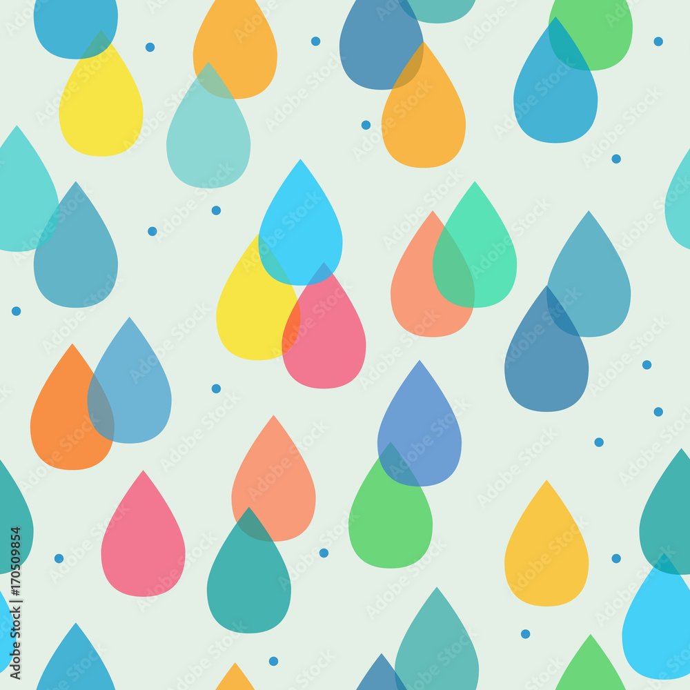 Seamless pattern with colorful drops Seamless pattern with colorful drops