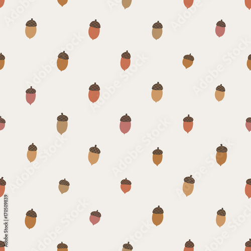 Seamless pattern with acorns