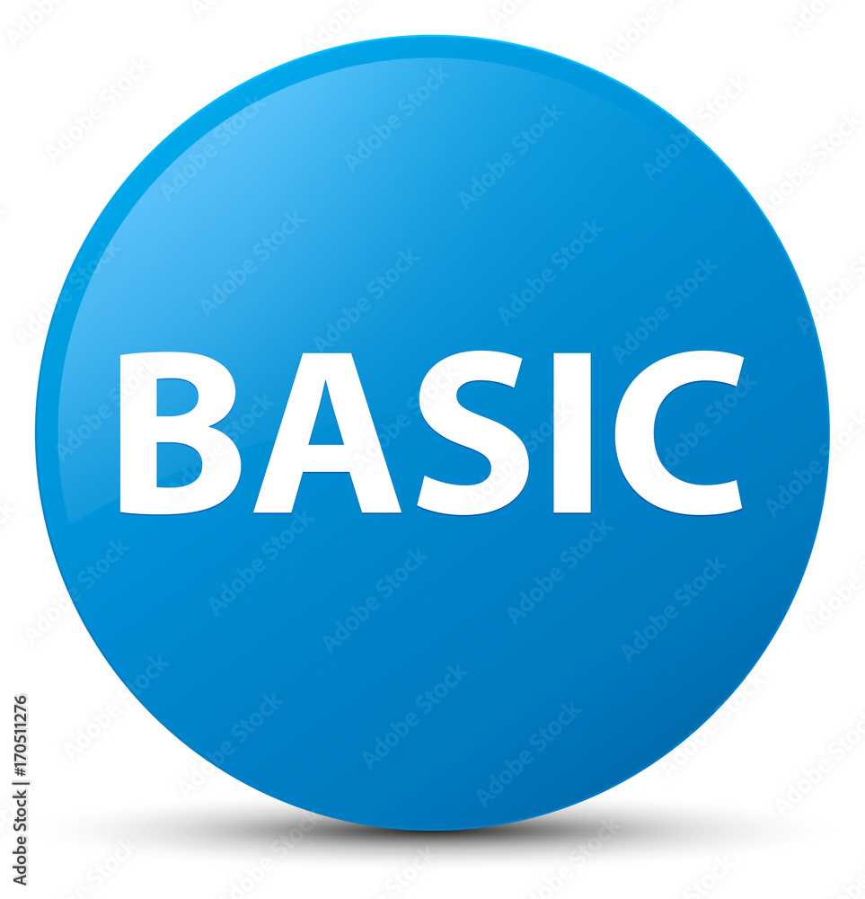 Basic cyan blue round button Basic cyan blue round button