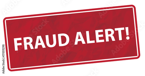 Fraud Alert red rubber stamp on white. Fraud Alert  grunge.