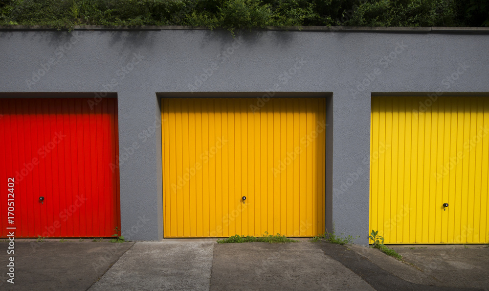 Tree Garages with , Yellow , Orange and Red Tree Garages with , Yellow , Orange and Red