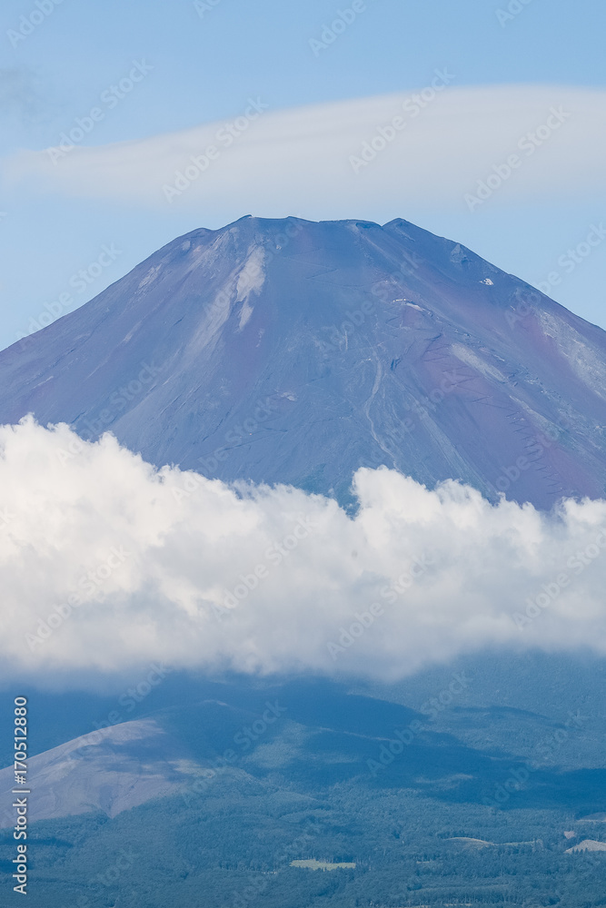 Top of Mt. Fuji without snow cap in summer season