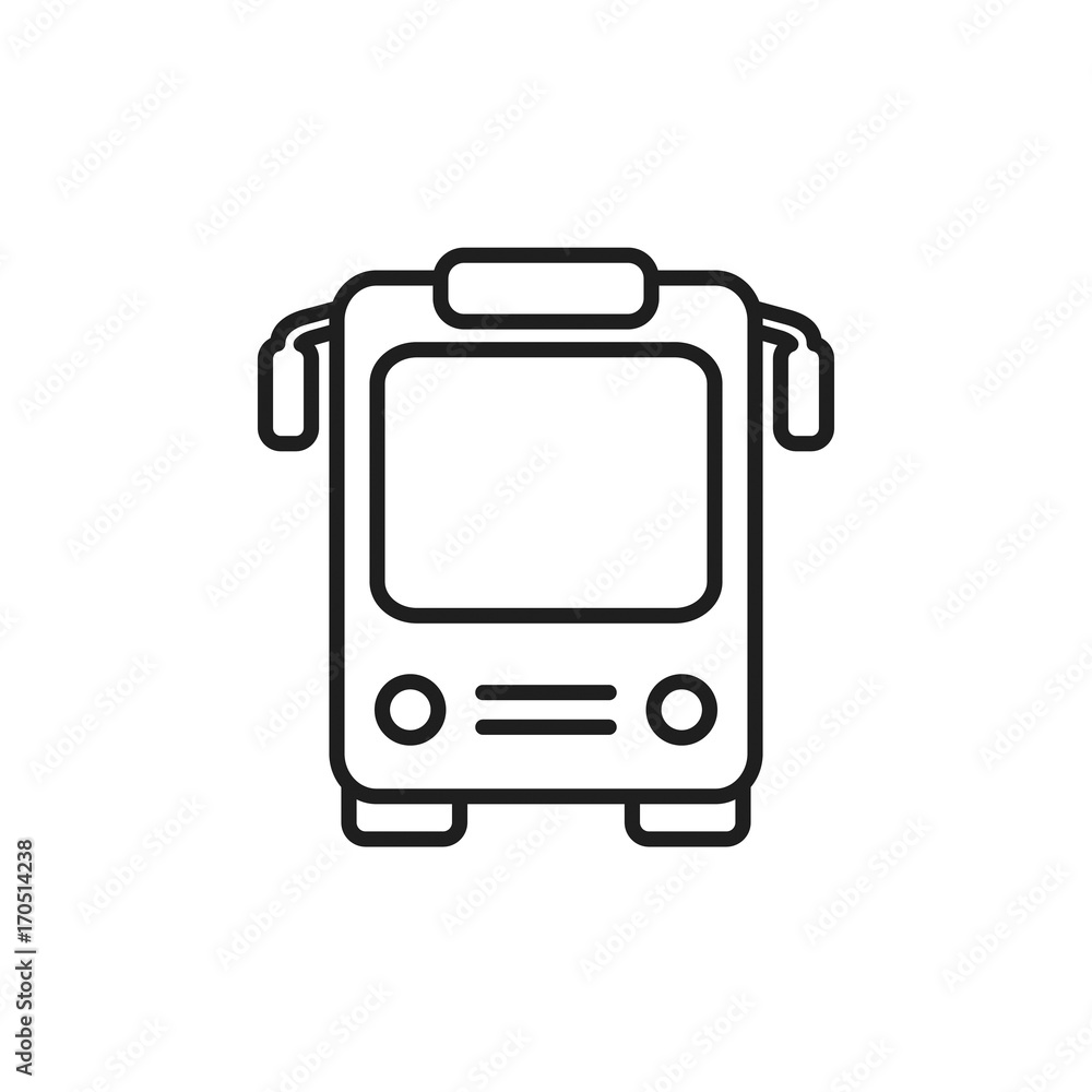 Bus otline icon. Vector islated line bus symbol Bus otline icon. Vector islated line bus symbol