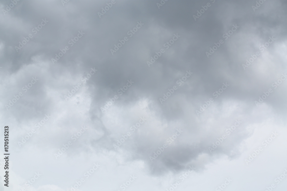 Obraz premium Rainy (or rain) cloud, gray color background