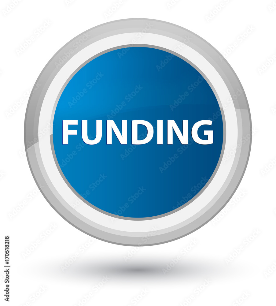 Funding prime blue round button Funding prime blue round button