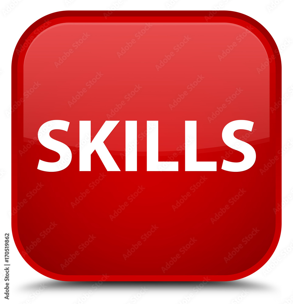 Skills special red square button Skills special red square button