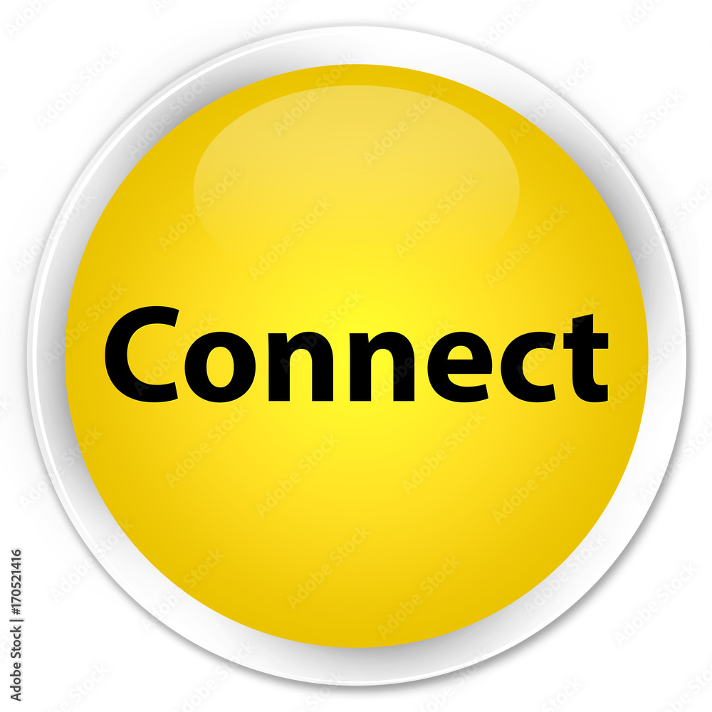 Connect premium yellow round button Connect premium yellow round button