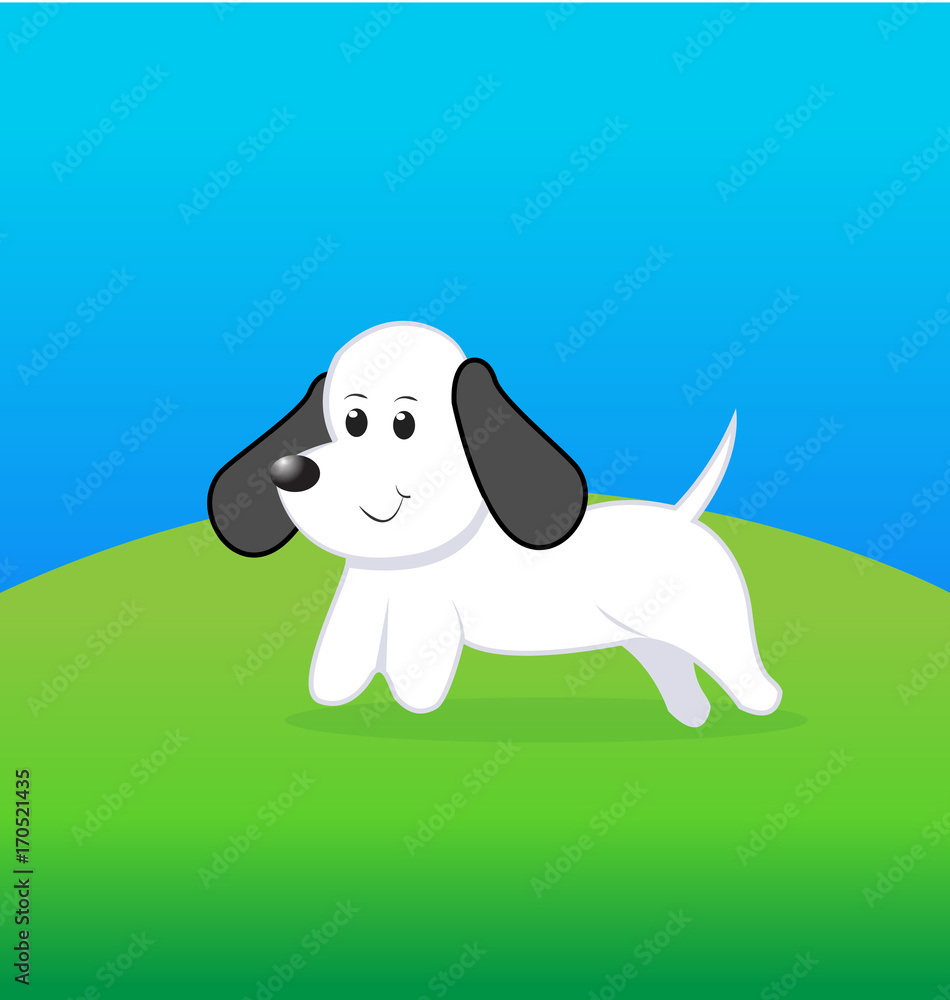 Cute little dog cartoon vector Cute little dog cartoon vector