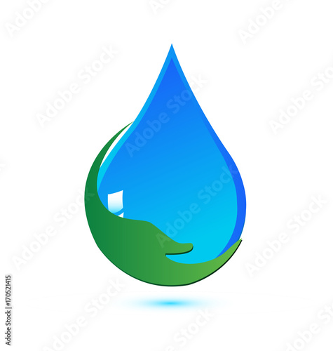 Environmental water rain drop icon vector