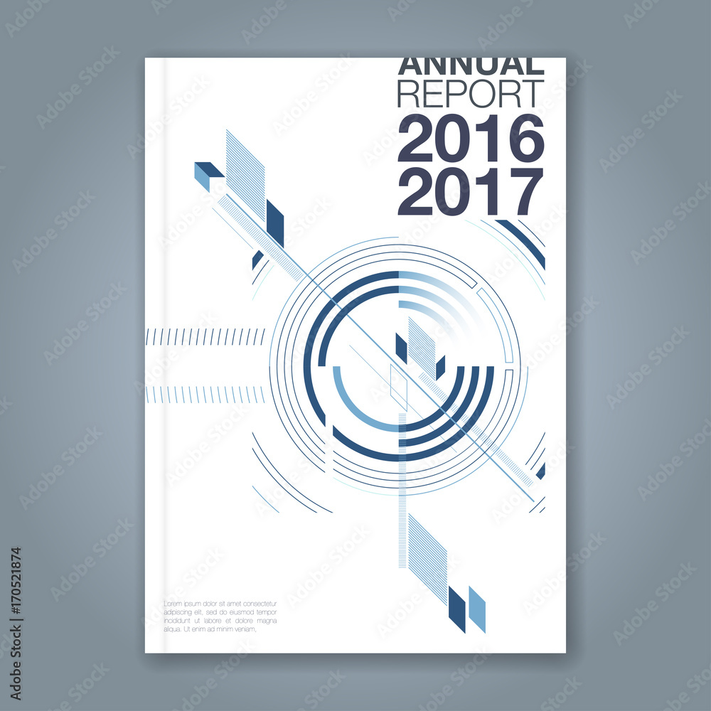 Fototapeta premium Abstract minimal geometric background for business annual report book cover brochure flyer poster