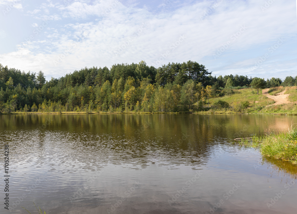 lake in the countryside