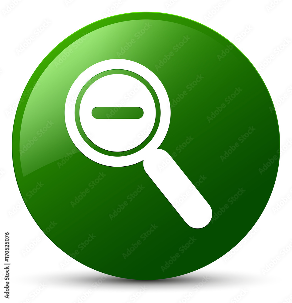 Zoom out icon green round button Zoom out icon green round button