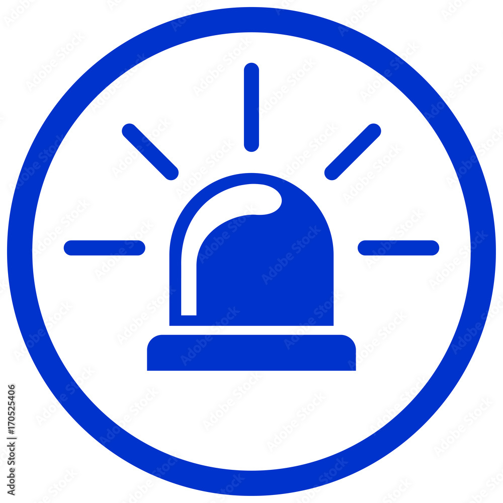 blue siren circle icon blue siren circle icon