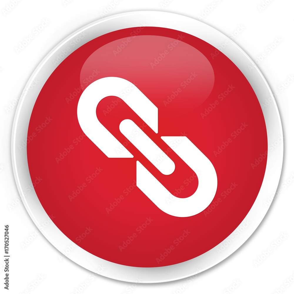 Link icon premium red round button Link icon premium red round button