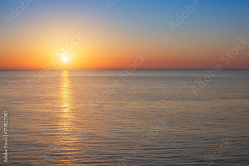 Beautiful sea sunset. Evening sea background.