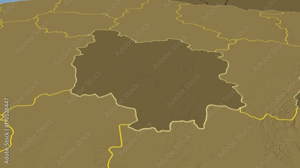 Bourgogne - France, region extruded. Bumps Bourgogne - France, region extruded. Bumps