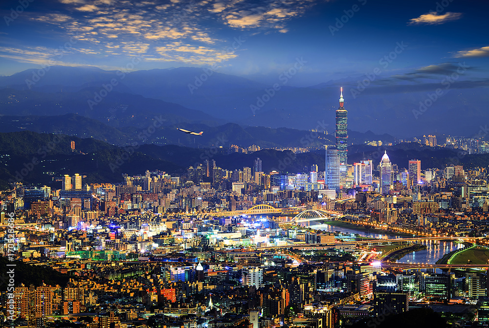 Fototapeta premium piękny widok na miło spędzony czas Tajpej, Tajwan