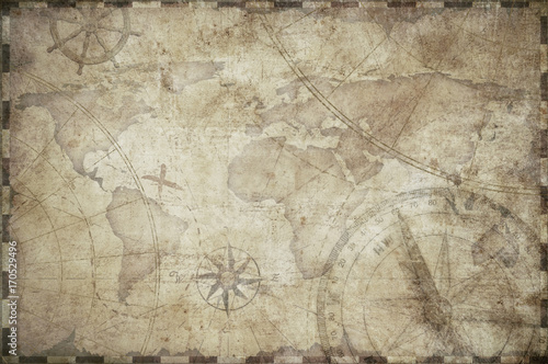 treasure map toned background illustration