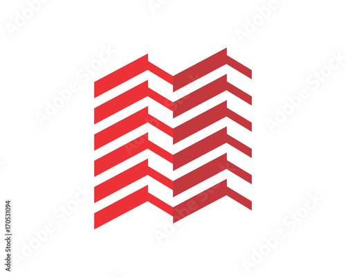 Wallpaper Mural abstract red silhouette building residence architecture image icon vector Torontodigital.ca