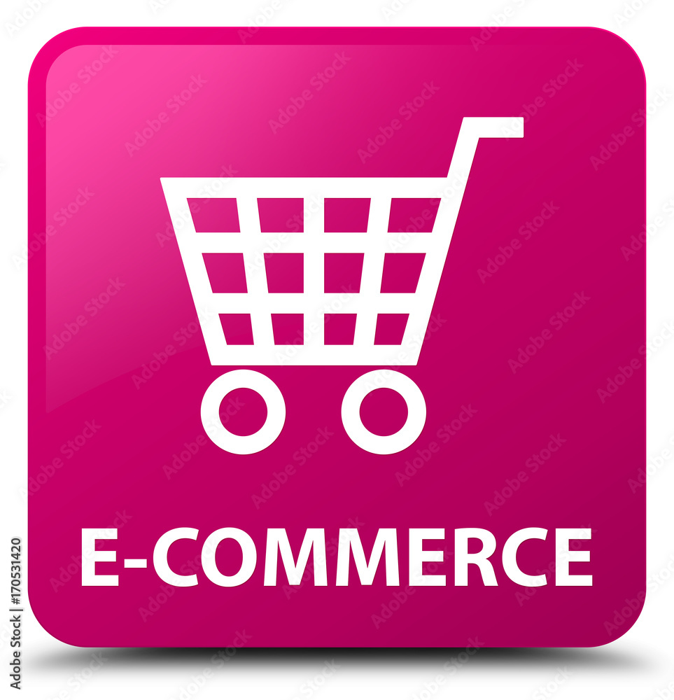 E-commerce pink square button E-commerce pink square button