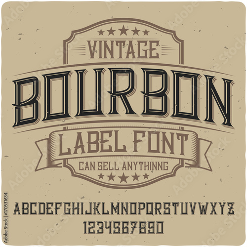 Vintage label typeface