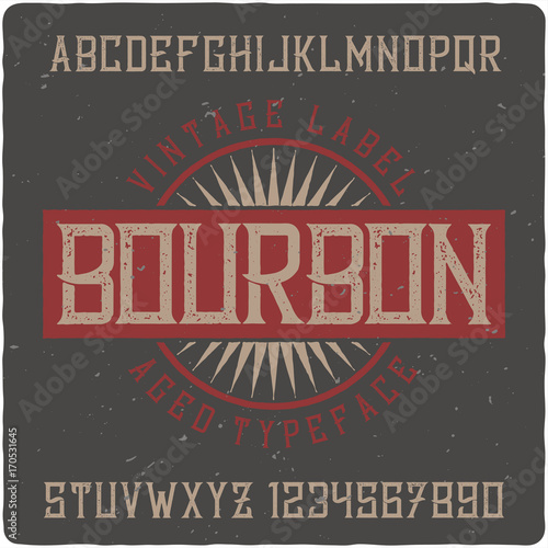 Vintage label typeface
