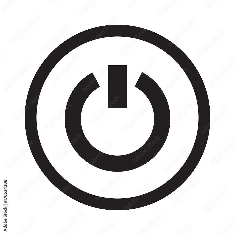 Vector power buttons isolated on white background Vector power buttons isolated on white background