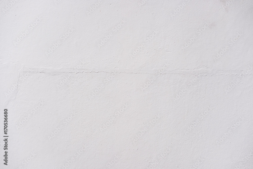 White paint on crack concrete wall texture background