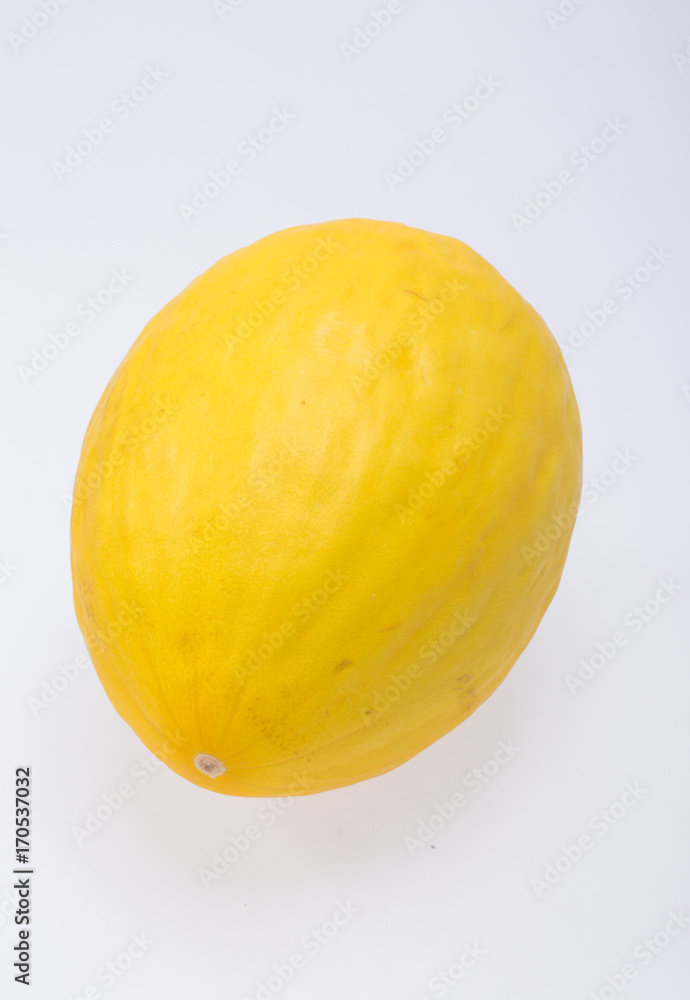 Ripe yellow melon isolated on white background Ripe yellow melon isolated on white background