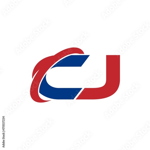 modern vector initial letters logo swoosh cj red blue Free Download modern vector initial letters logo swoosh cj red blue - GFXLoad