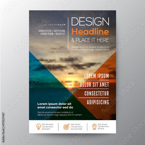 multi purpose template design for flyer leaflet poster brochure or book cover