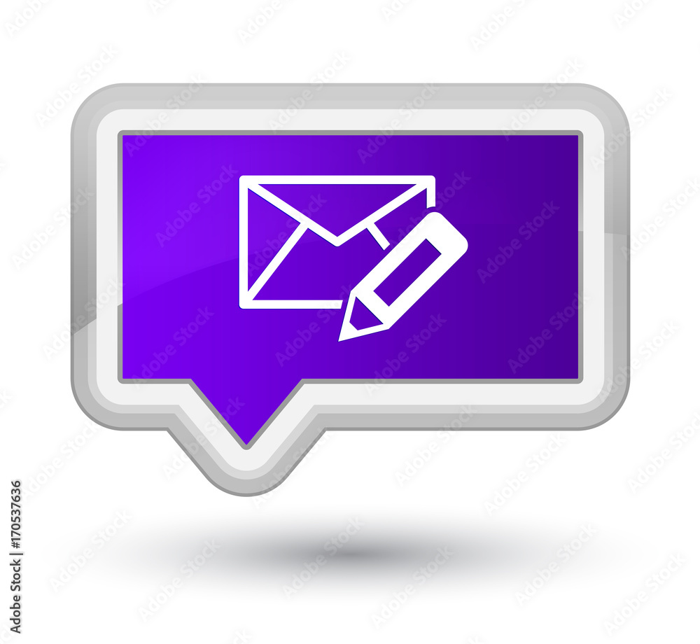Edit email icon prime purple banner button Edit email icon prime purple banner button