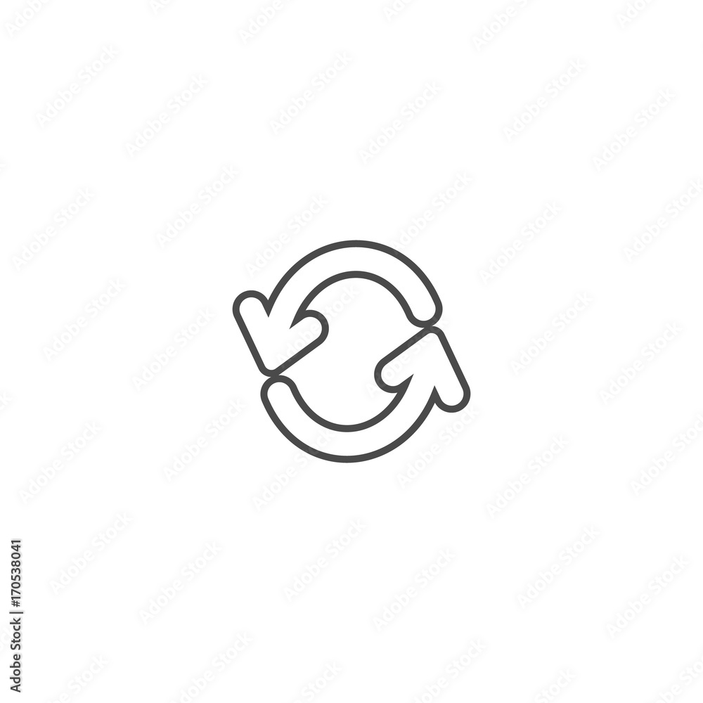 Recycling ecology thin line icon. Protection of the environment and nature linear sign. Ecological symbol for infographic, website or app.