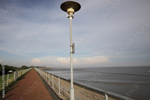 Deich bei Butjadingen, Nordsee
