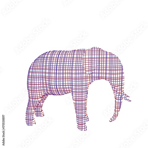 Abstract striped elephant. ...