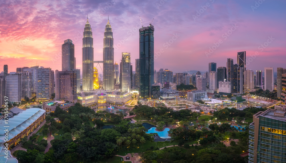 Panorama view of Kuala Lumpur, Malaysia skyline Panorama view of Kuala Lumpur, Malaysia skyline
